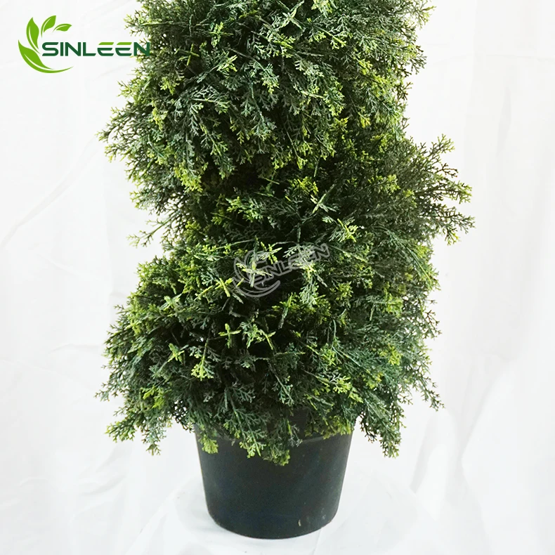 Hot seller Grass Plant Artificial Cypress Boxwood Spiral Topiary Tree