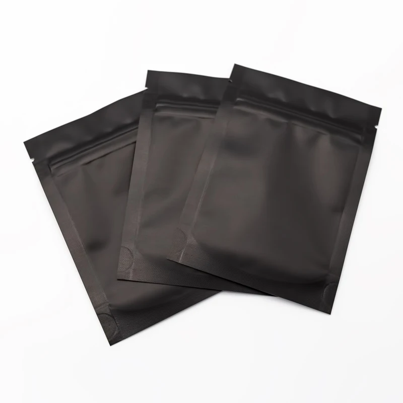 
Matte Black Clear Front Stand-Up Barrier Pouches Eco Aluminum Foil Mylar Bags 