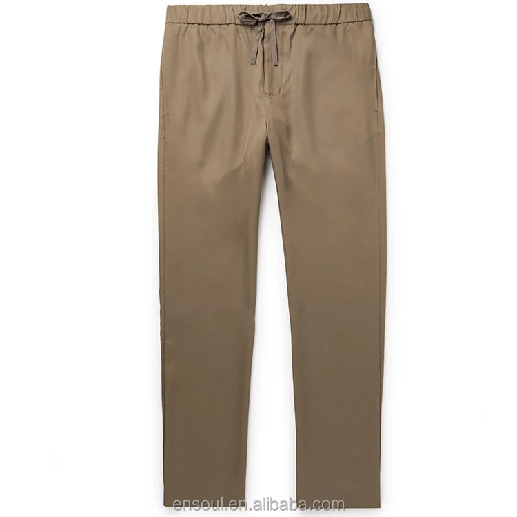 OEM New Arrivals Custom High Quality Khaki Linen Causal Chinos Men Trousers