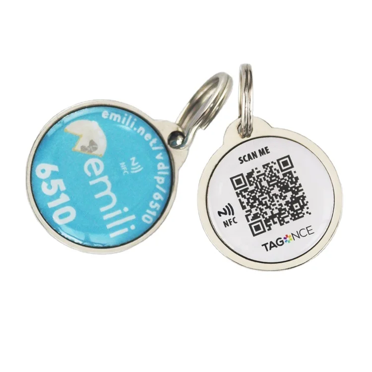 NFC-метка для ошейника домашних животных Rfid-метка с Qr-кодом поиска метка собак защитой