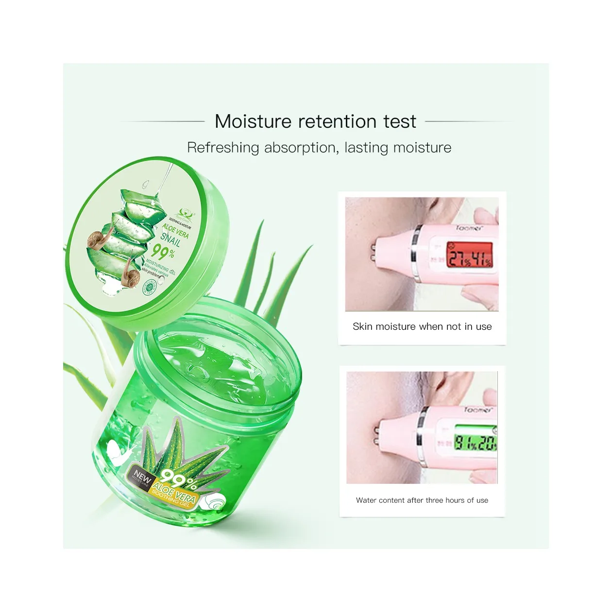 2021 Factory Price 99% Organic Moisturizing Gel Soothing Sunburn Repair Anti-Acne Avocado Aloe Vera For Men