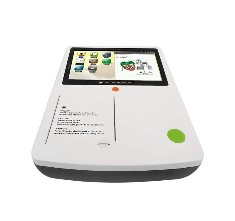 1/ single channel ecg machine with battery support USB flash disk and SD card ekg ecg recorder homecare