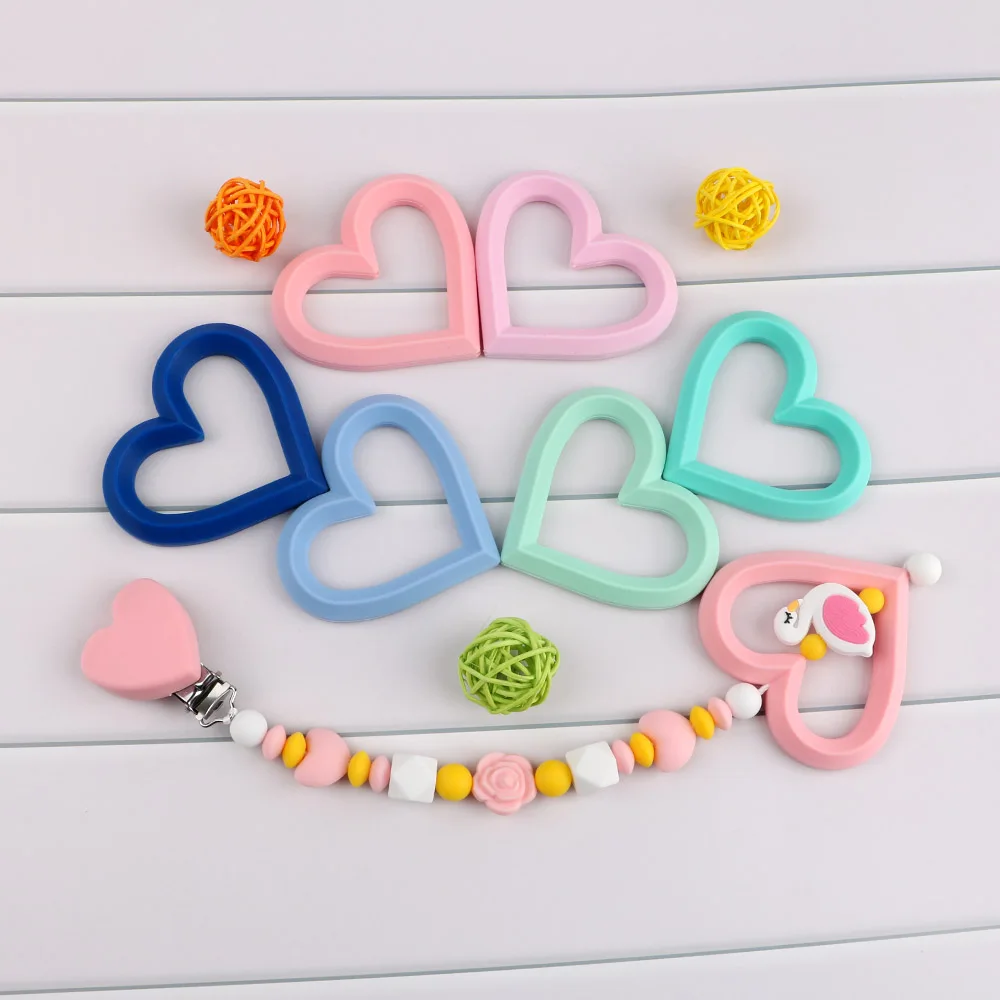 Food Grade Easy To Clean And Pretty Durable Soft 65mm Round Silicone Teether Ring For Earrings Keychain Crafts Jewelry Making