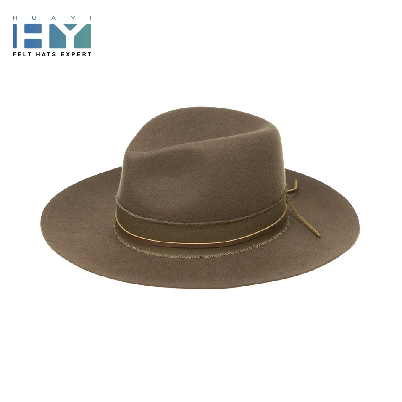 Классический стиль 100% Шерсть хорошее качество широкополая фетровая шляпа унисекс