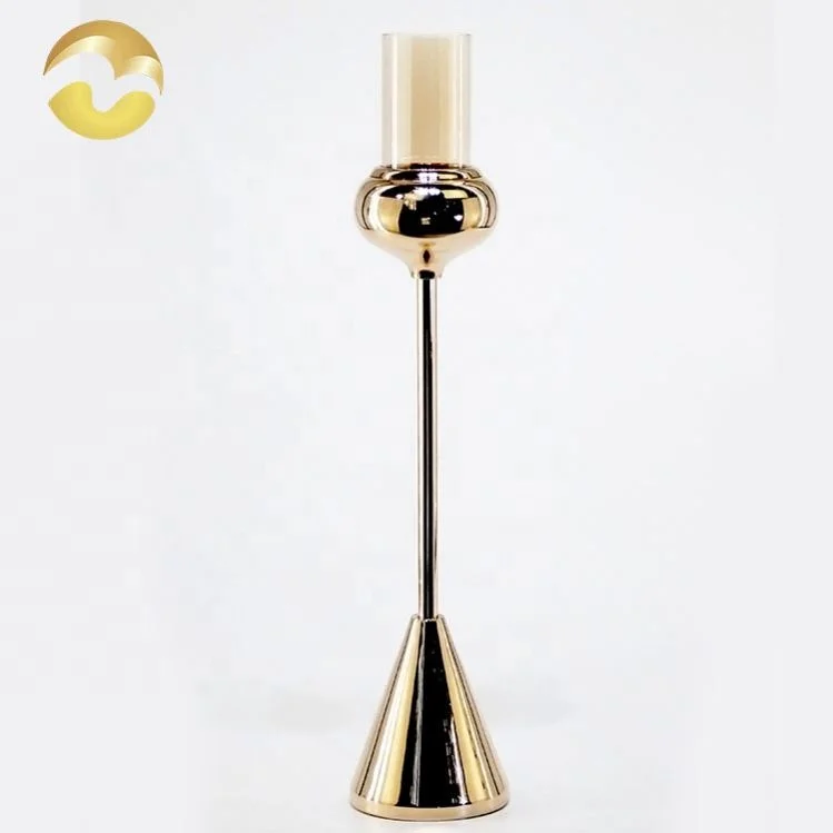 China manufacturer glass decorative candle holder stand set