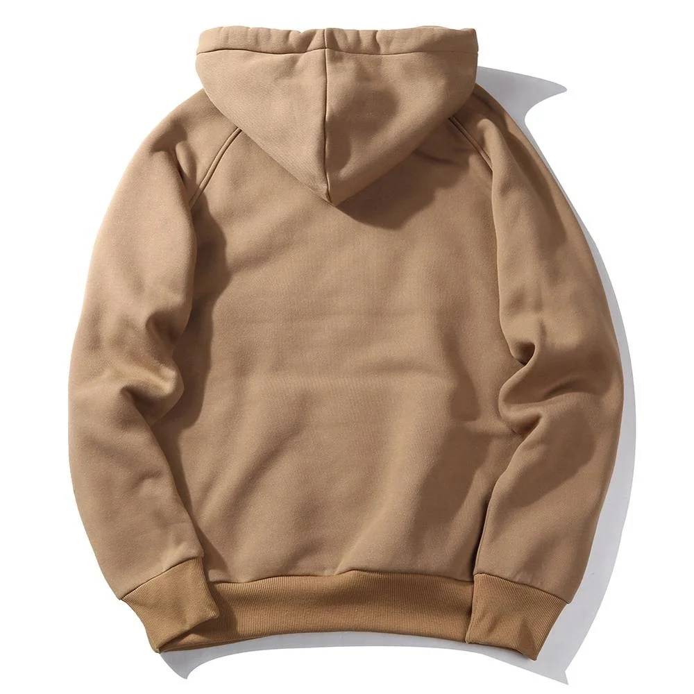 High quality European size soft warm fleece OEM blank custom wholesale   pullover hoodies
