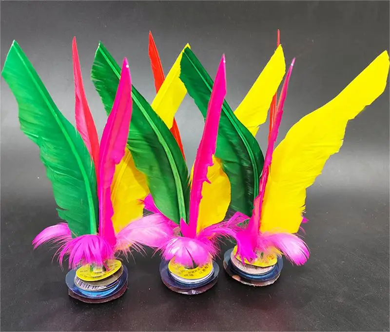 Outdoor Funny Game Competition Customized Kick Shuttlecock  Feather Foot Jianzi