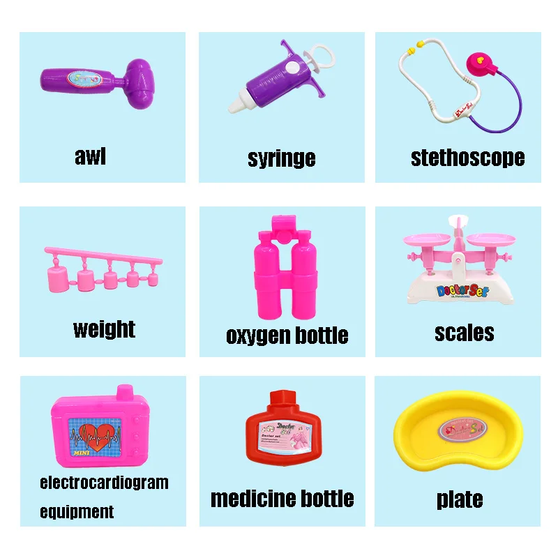 Educational Kids Birthday Party Game Doctor Toys Set Customized Play House Hospital Doctor Pretend Play Toys
