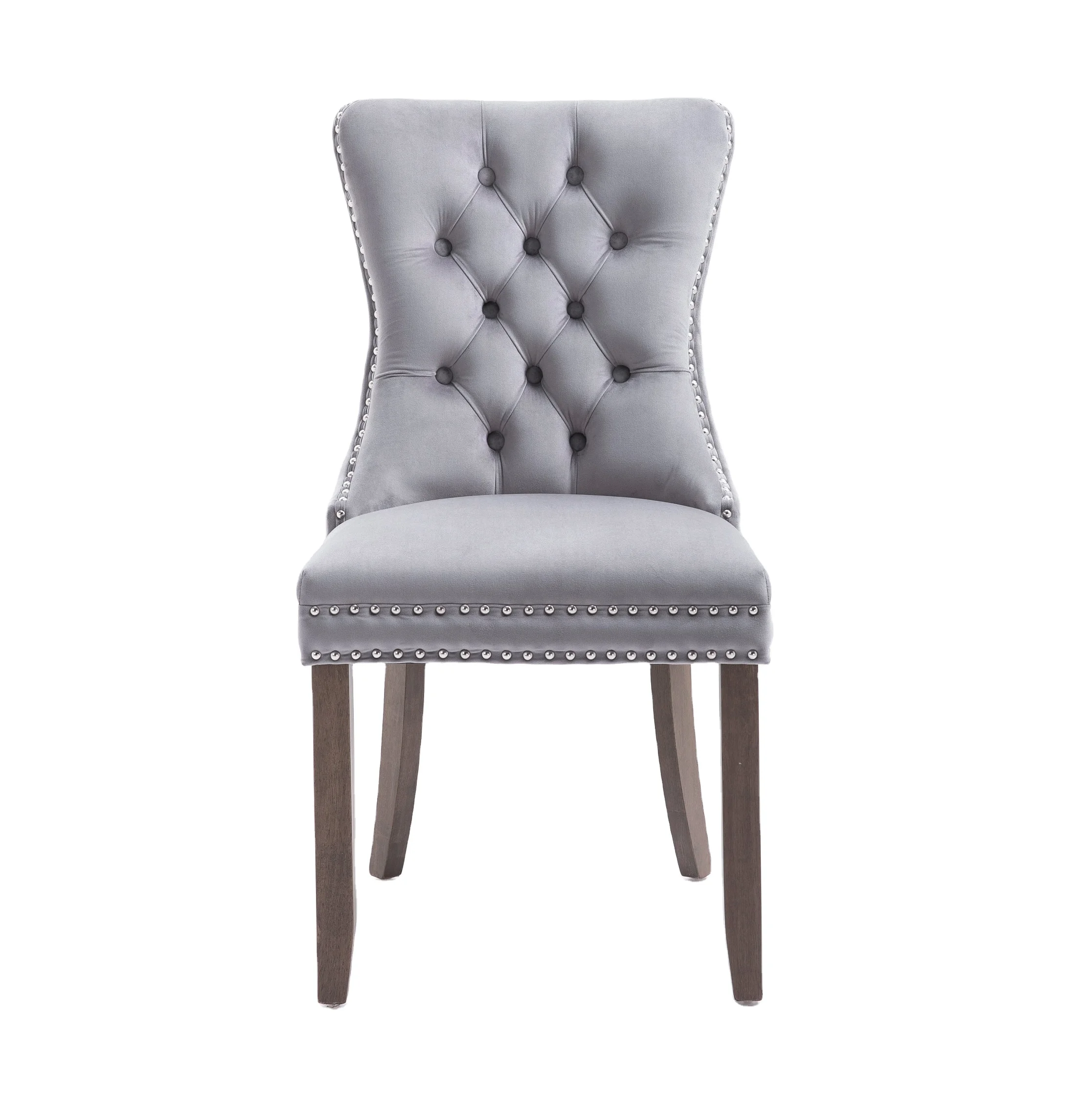 Wholesale High Quality Luxury Modern Elegant Restaurant Genuine Leather PU Leather Kitchen Armless Solid Wood Dining Room Chairs