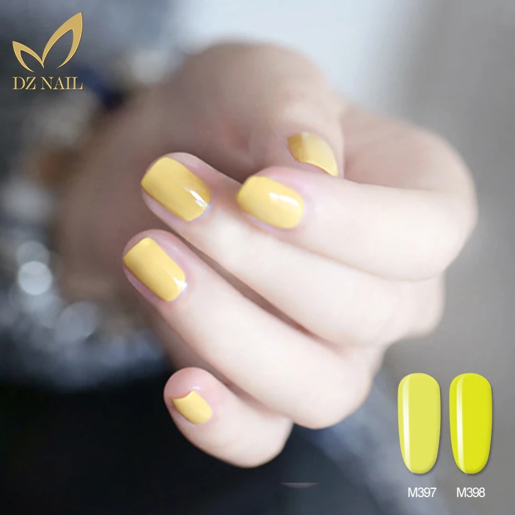 Perfect Private label glitter yellow color uv gel nail products uv led organic gel nail polish