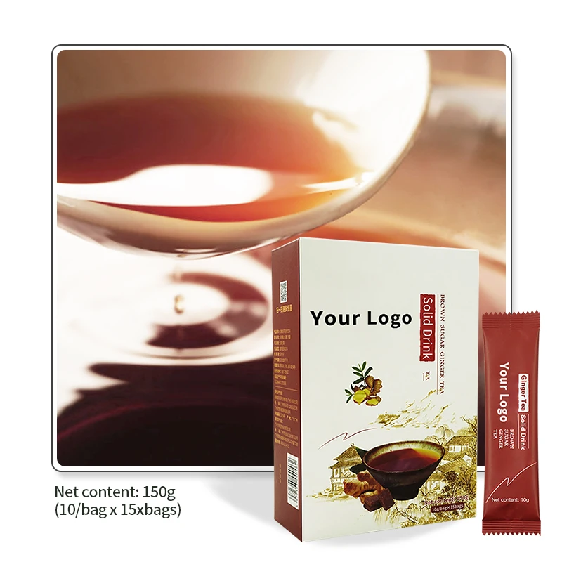 Private label Brown Sugar Ginger Tea powder For Women ovarian health Herbal Womb Detox Fertility Tea To Warm Uterus