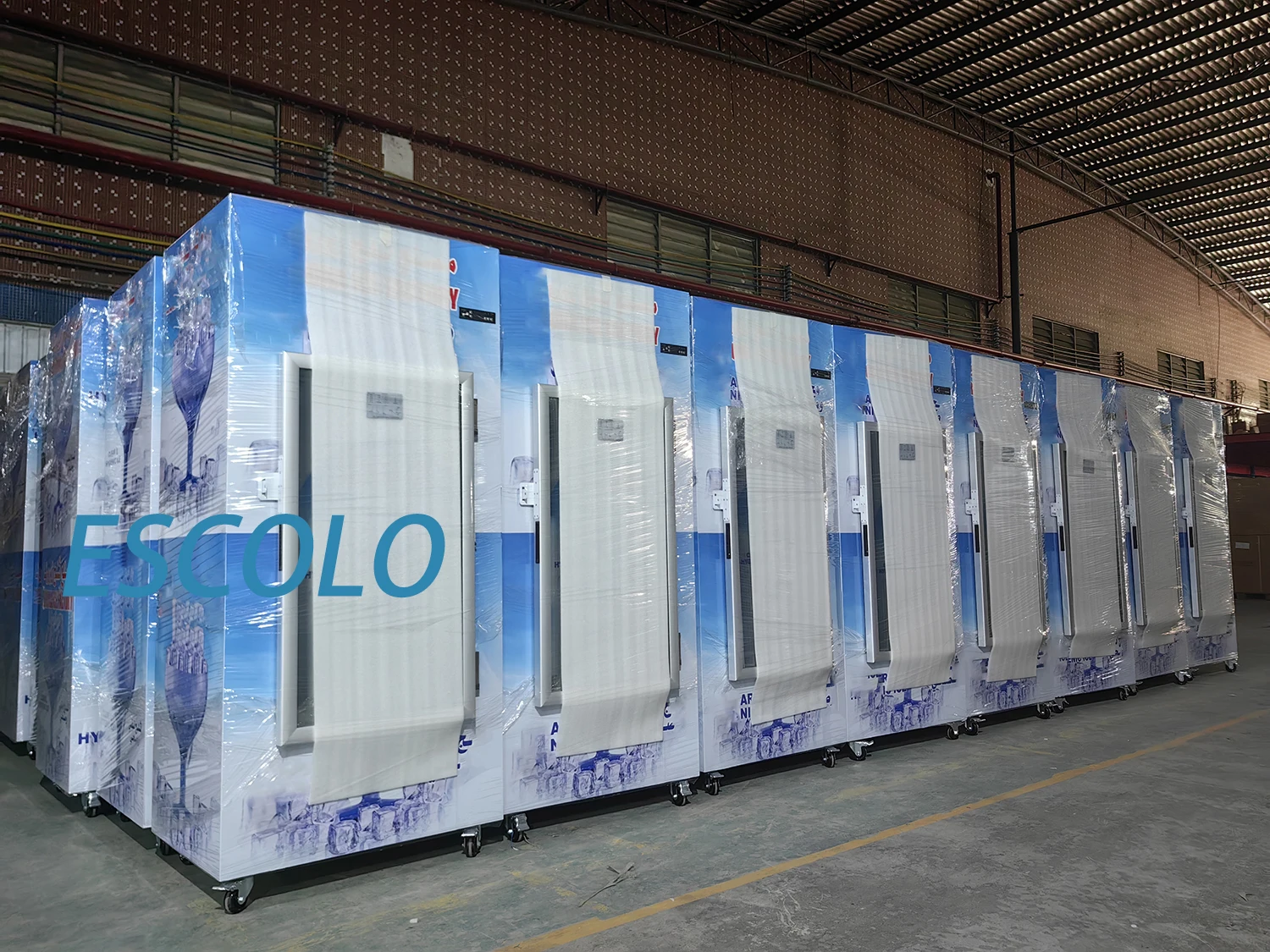 Single Door Chiller Fan Cold Storage Bag Piled Ice Bin Heladera Glass Door Standing Commercial Freezer Refrigerator
