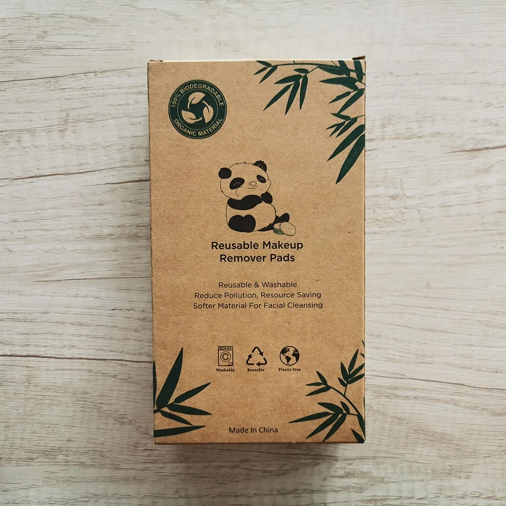 8cm Reusable Cotton Pads Face Washable Makeup Remover with Laundry Bag Organic Bamboo Cotton Rounds