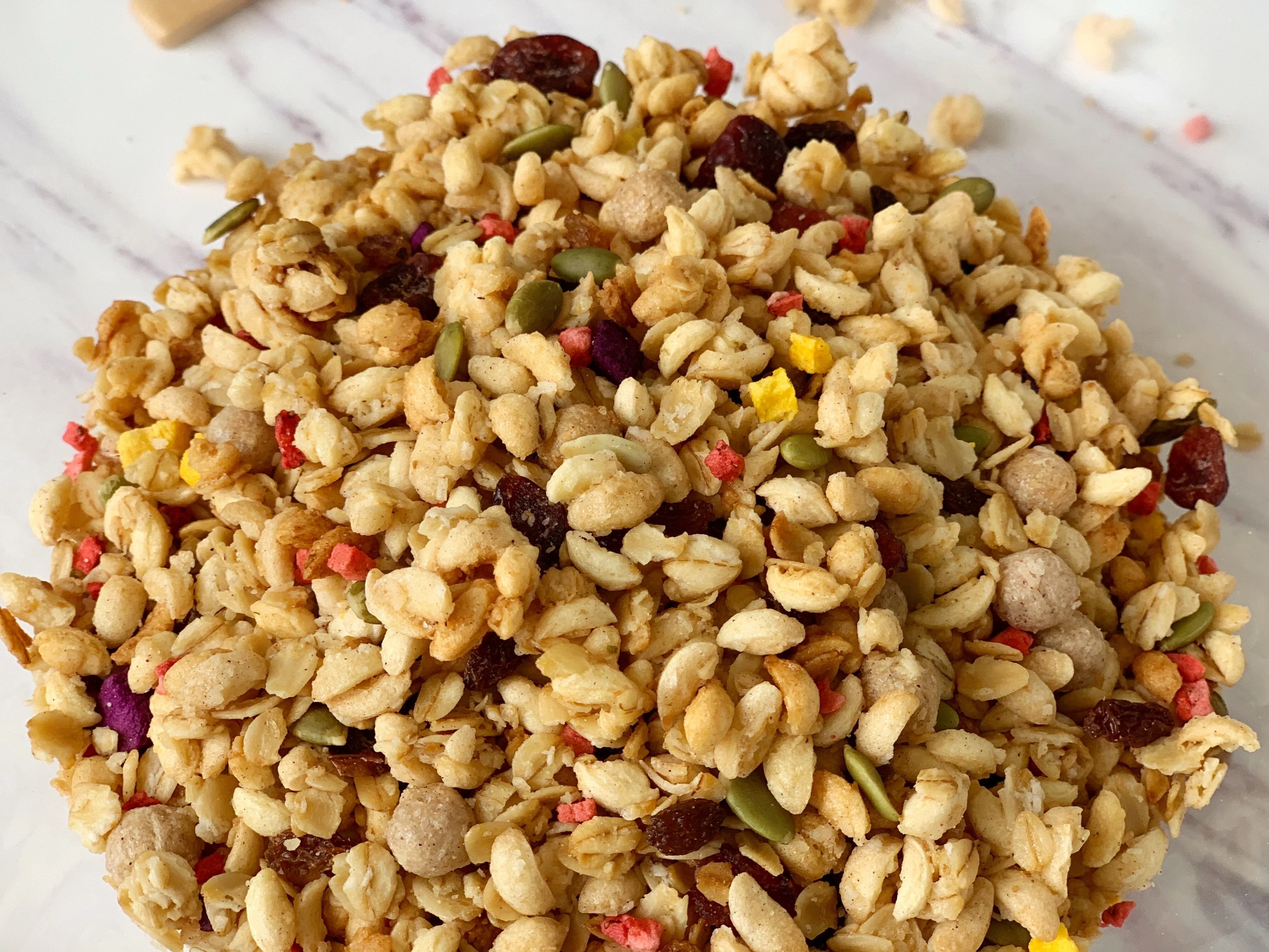 Сырье для хлопьев, кукурузные хлопья, фиолетовый круг для сладкого картофеля для завтрака, злаков, мгновенной еды, муесли, овсяной муки