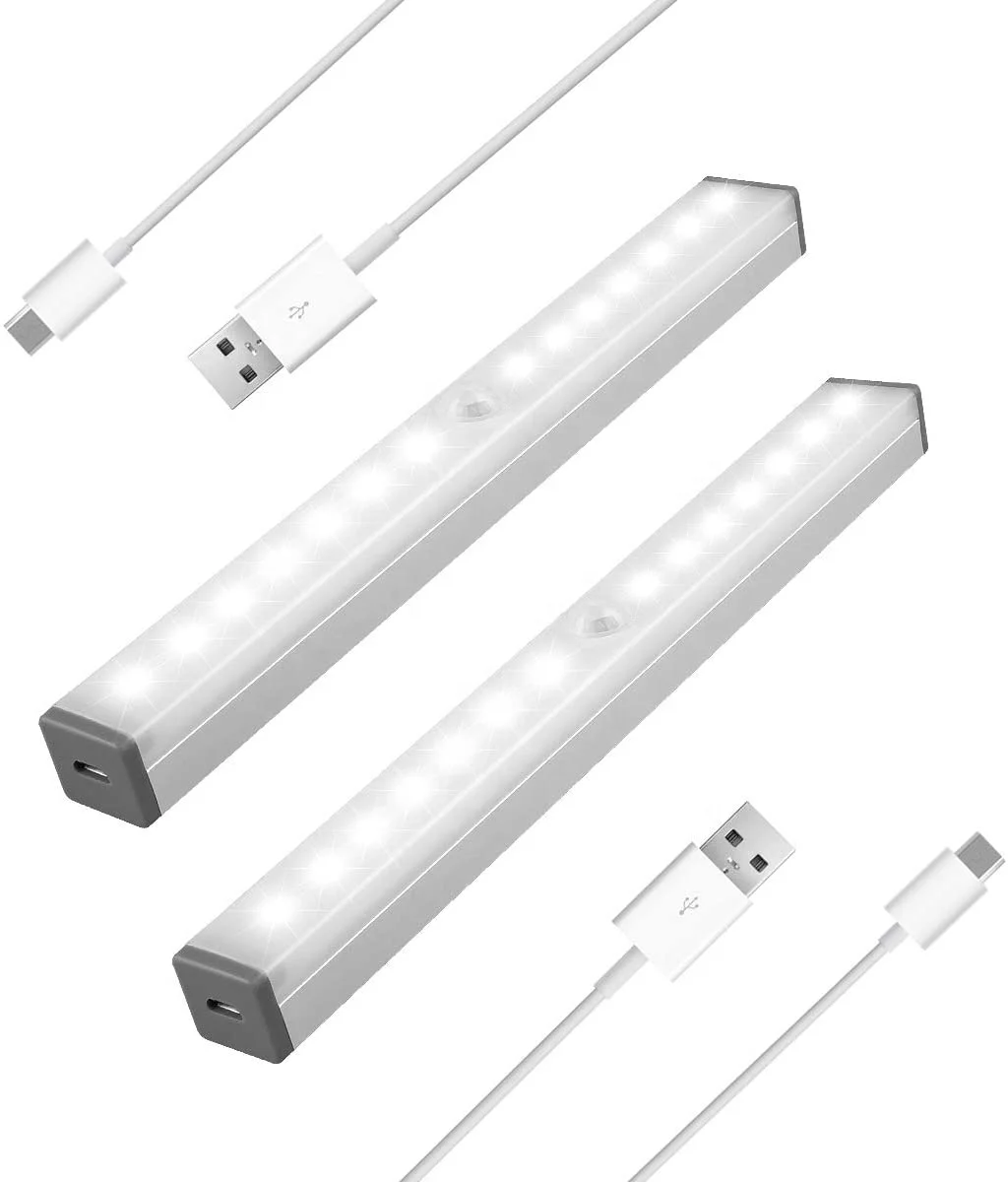 Wholesale Usb Rechargeable Kitchen Wardrobe Pir Led Under Closet Light Night Light Motion Sensor Cabinet Light