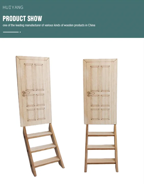 Wooden Tooth Fairy Sign Door Unfinished Mini Elf Door Model Garden Kit Home Decoration Customized Logo Love Europe HY Polished