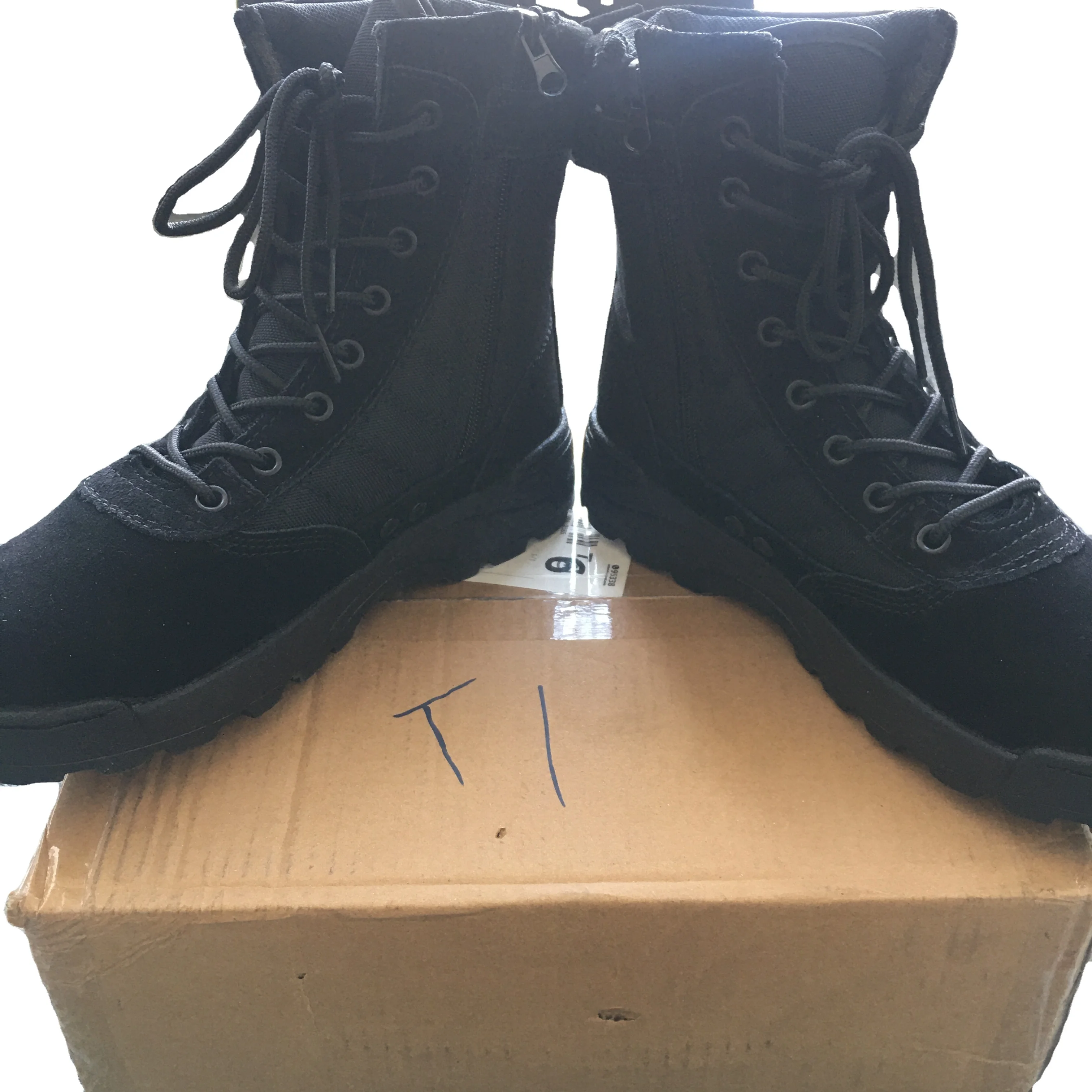 real cow leather combat tactical man boots