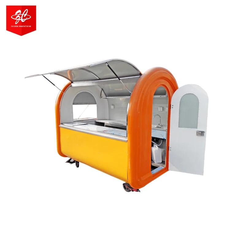 Hot Selling CE Certificate coffee vending panini Chinese food van rolling cart USA trailer food truck used sale