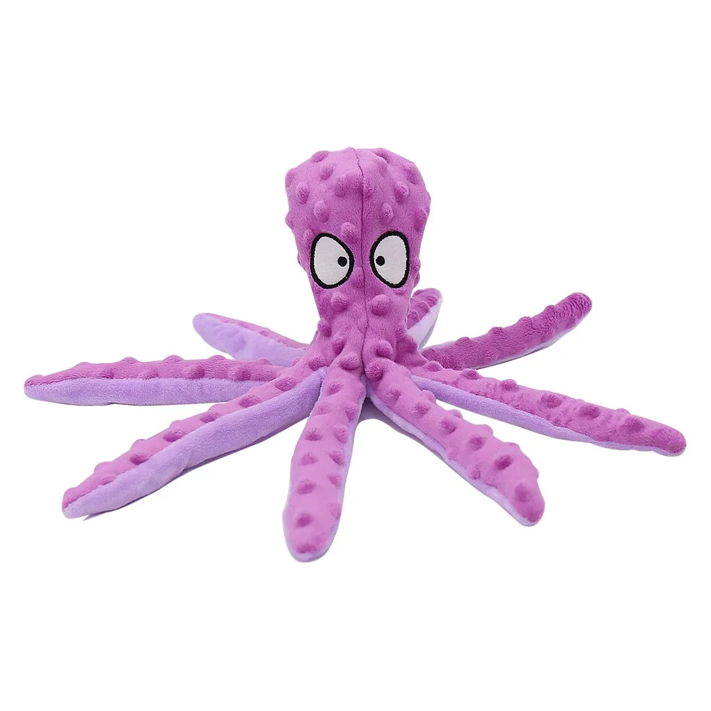 Dog Squeaky 8 Legs Octopus Soft Stuffed Plush Squeaky Sounder Sounding Paper Middle Big Sized Dogs plush toys