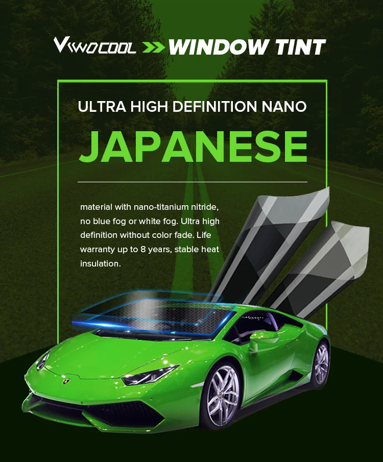 WEGO Hot Sell  nano  Ceramic Film VLT 5% Super Dark Color Car Window Tint Film Stable Quality With Good Price
