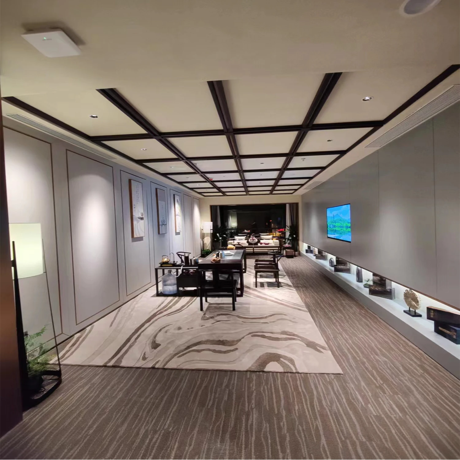 FMT Handmade Acrylic Wool Silk Viscose Living Room Carpet Bedroom high low pile with carving Carpet and Rug