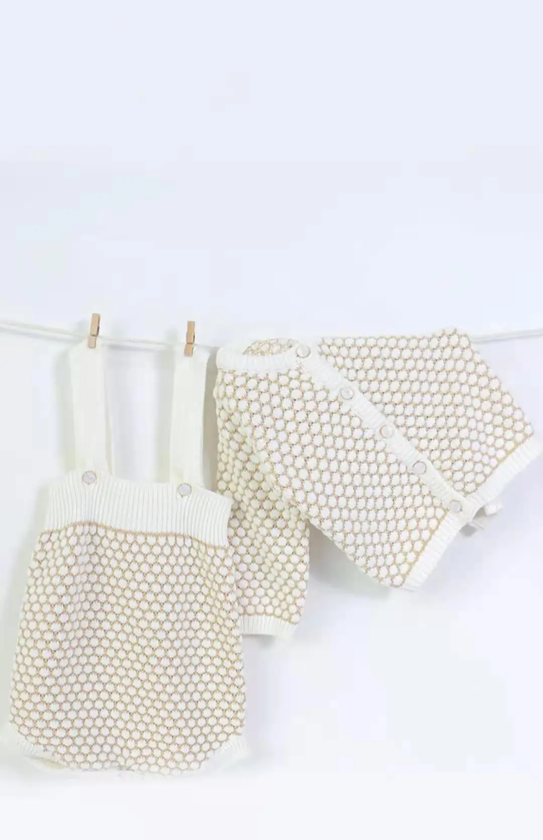 
Wholesale Newborn Baby Girl Knit Cotton Suit Cute Long Sleeve Cardigan Sweater And Romper Pants Baby Outfits 