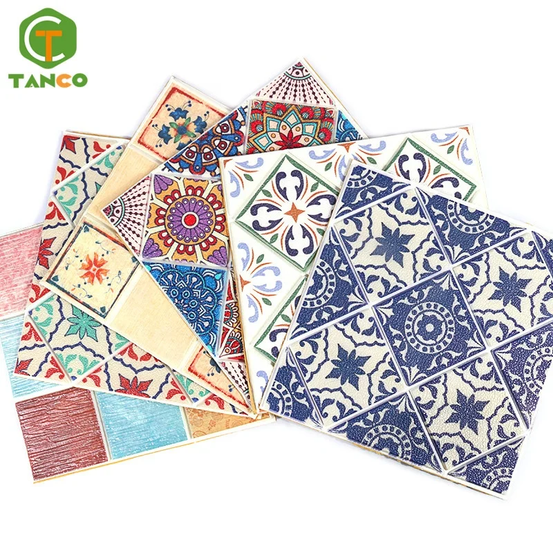 Material Papers Foam Self Adhesive Wall Stickers Decorations Hot Sell Kitchen Papel Tapiz Pe 3D Model Design Modern