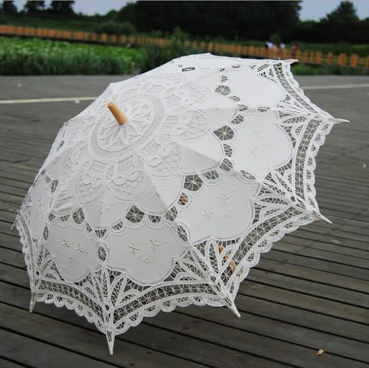 FINE OCEAN Victorian Party Gifts Birthday Shower Handmade Wedding Decoration Bride Parasol Lace Umbrella decorative umbrella