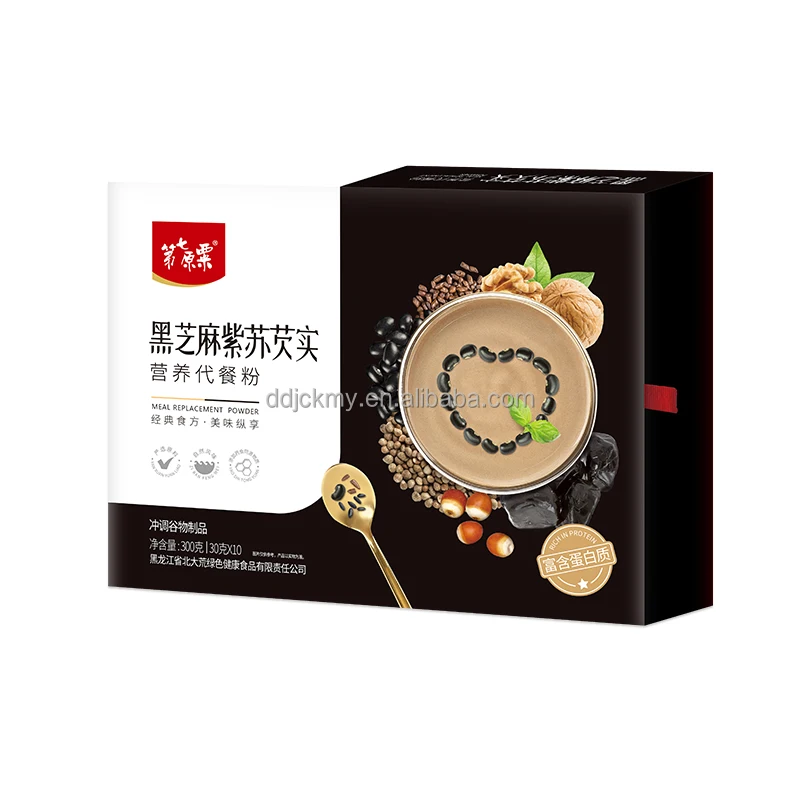 Greenfood  black sesame perilla euryale ferox nutritional meal substitute powder  cereal powder  300g