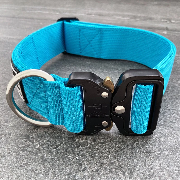 Heavy Duty Tactical Pet Collars Nylon Luxury Dog Training  collar With Cobra Buckle