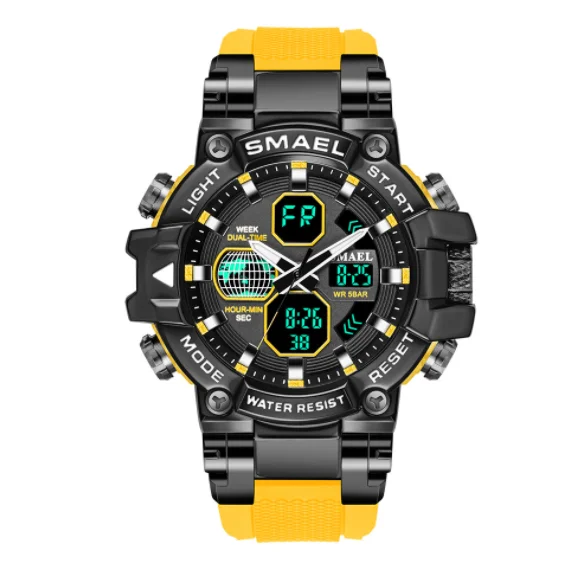 smael 8027 electronic watch great waterproof gift for young people multifunctional and casual watch