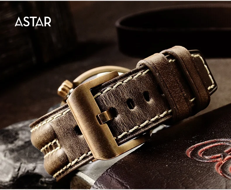 1pcs custom logo luxury 30atm cusn8 bronze diving diver japan nh36 mechanical automatic watch case man with bronze buckles