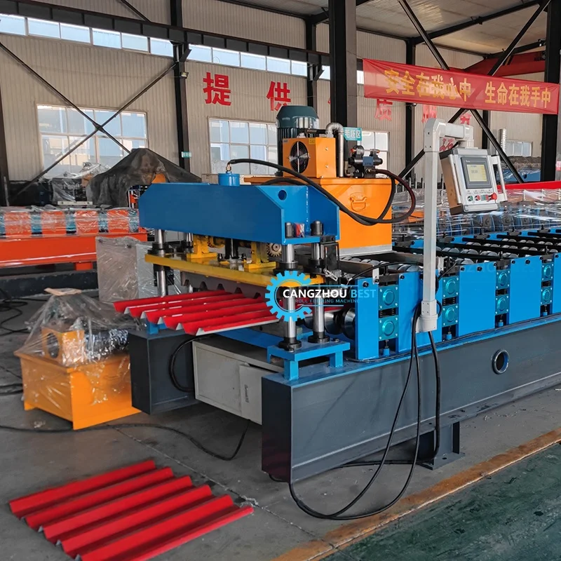 Libya Popular Full Automatic 780 IBR Trapezoidal Metal Roof Sheet Roll Forming Machine