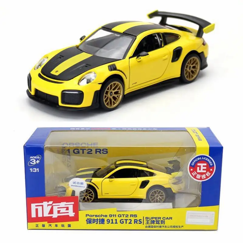 MSZ 1:32 GT2 Vehicle Diecast Model Acousto-optic Simulation Alloy Car Toy Model For Gifts Decoration Sound Light Function