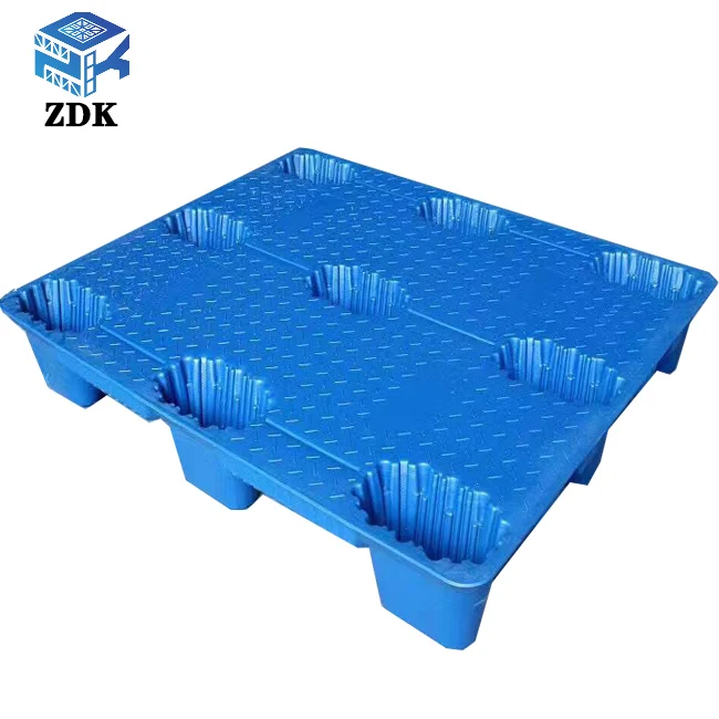 Commercial Grade Stackable Plastic Pallet Boxes Durable Euro Pallets 4-Way Entry Single Faced for Transportation