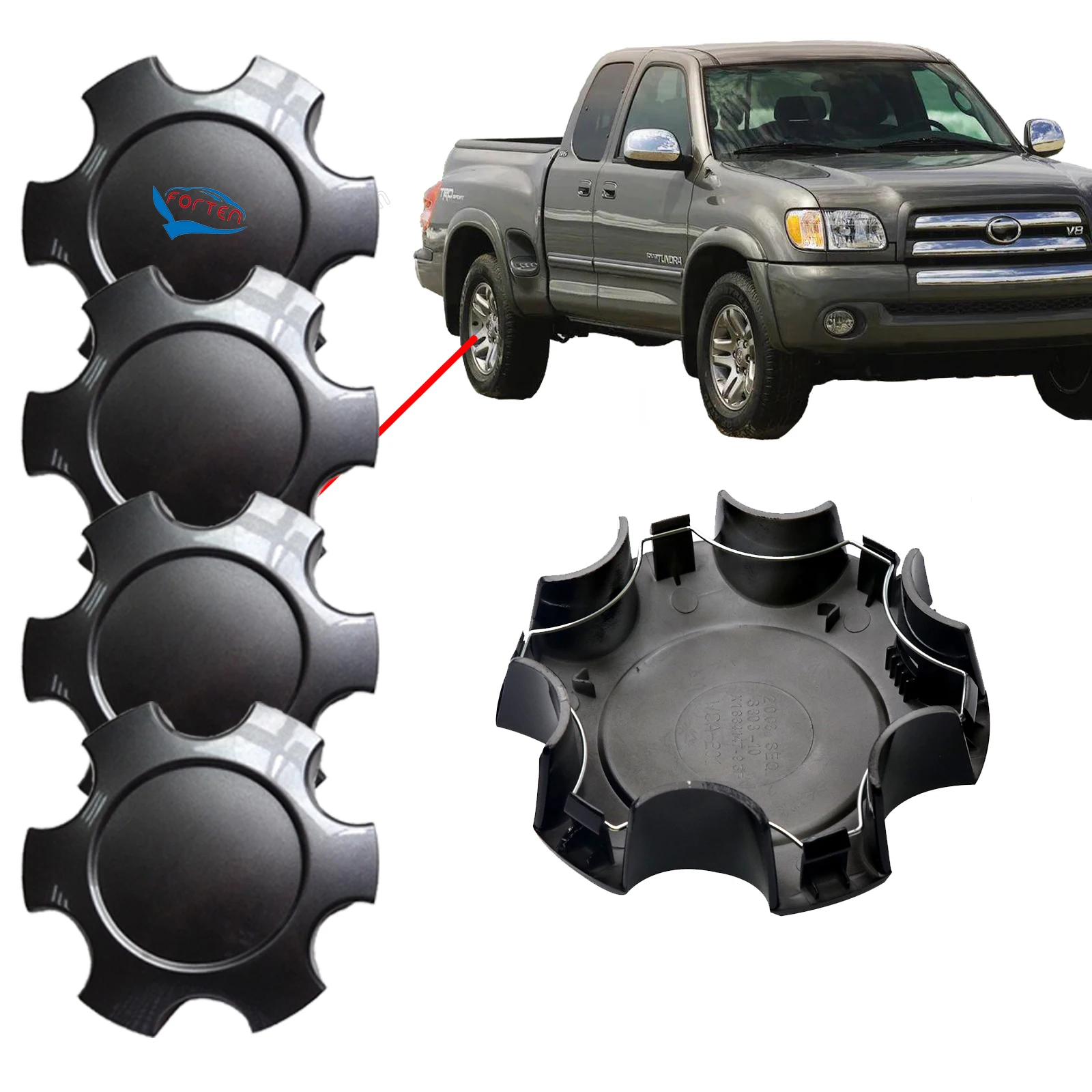 140mm ABS Plastic Paint Silver Grey Automobile Wheel Cover Wheel Center Hub Caps For Sequoia Tundra 2003-2007