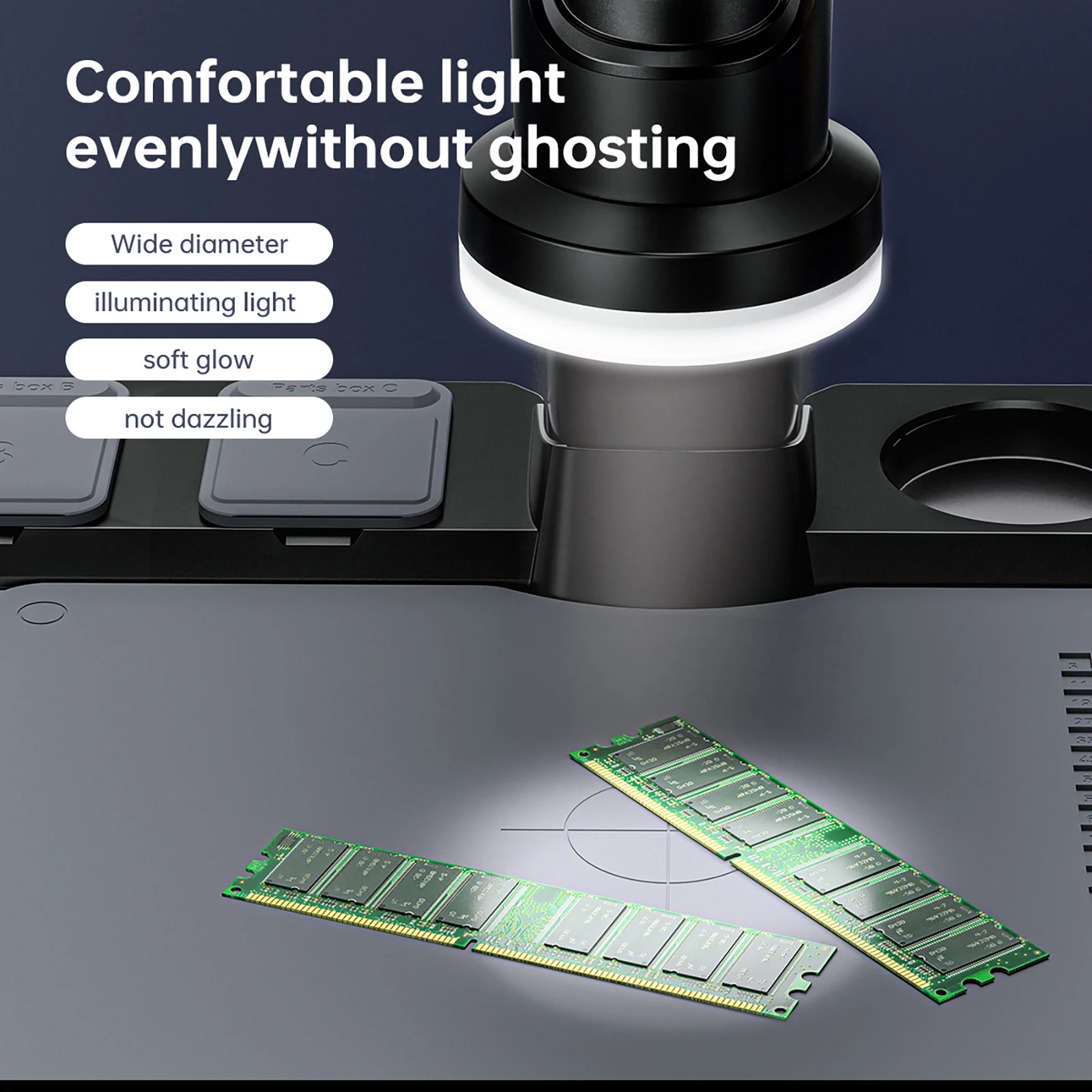 ALEEZI 318A 50-1600X 12MP 7inch IPS microscope camera digital electron microscope with stable repair stand