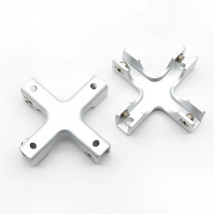 3 Way T Type Aluminum Alloy Glass Clamp Bracket Holder for 6