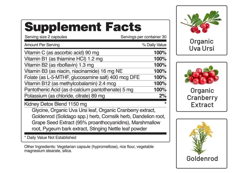 Herbal supplements Kidney capsule supports kidney health& Function promotes kidney detoxification promotes urinary system health