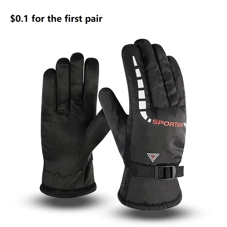 Warm gloves for men outdoor ski motorcycle riding gloves with fleece and thickening products dropshipping