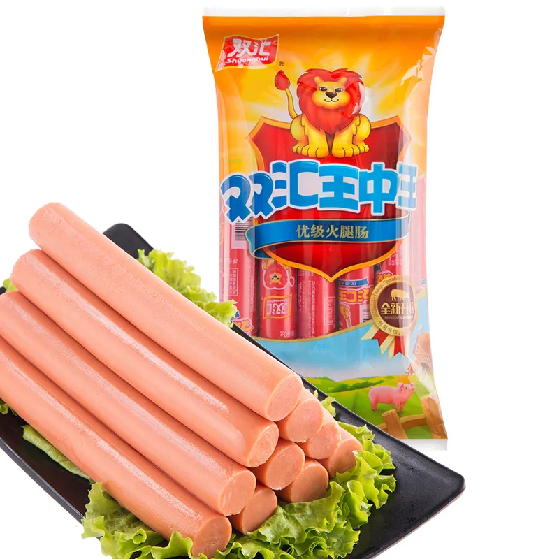 Premium grade Ham sausage fast food 30g per stick instant selected pork and chicken hot selling 5 sticks per bag