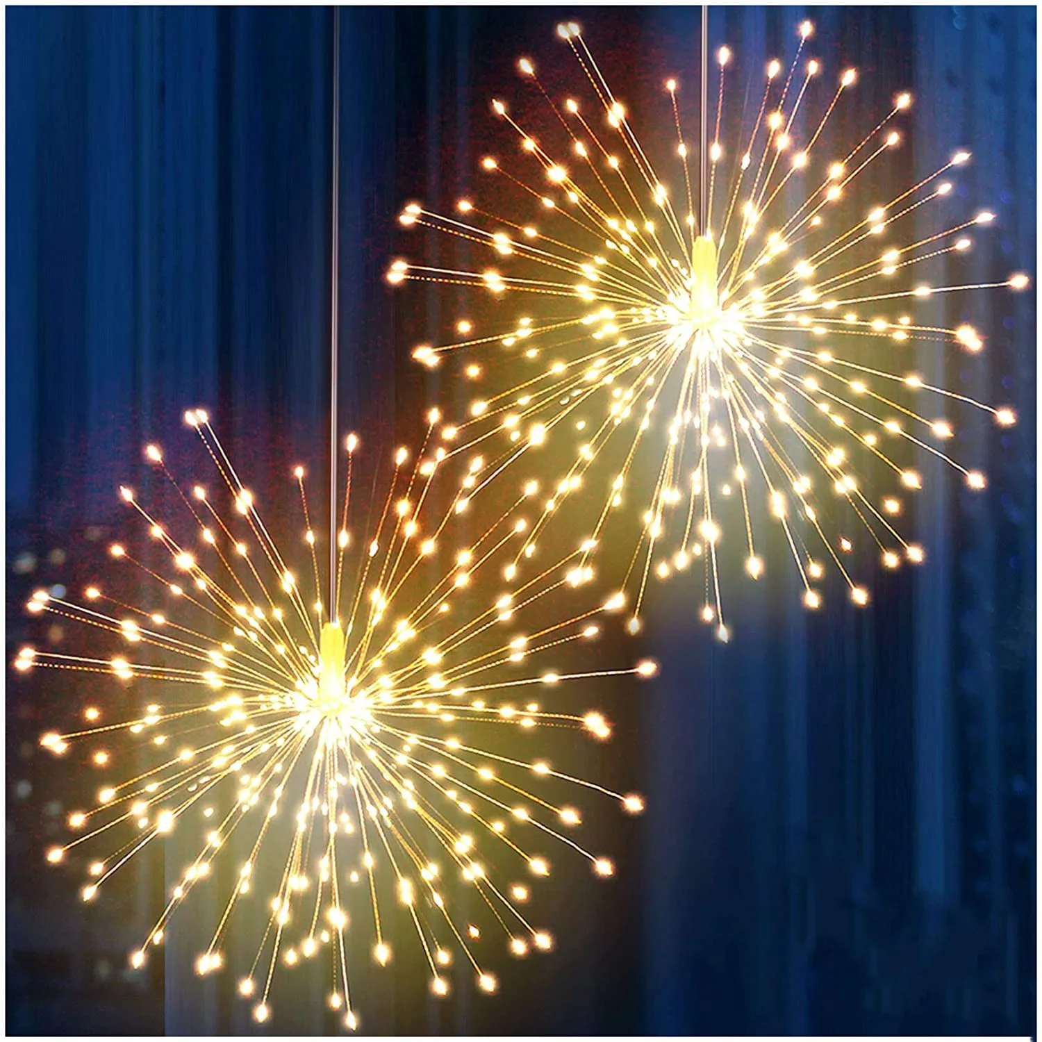 led Exploding starburst lights LED copper Wire fireworks lights christmas light