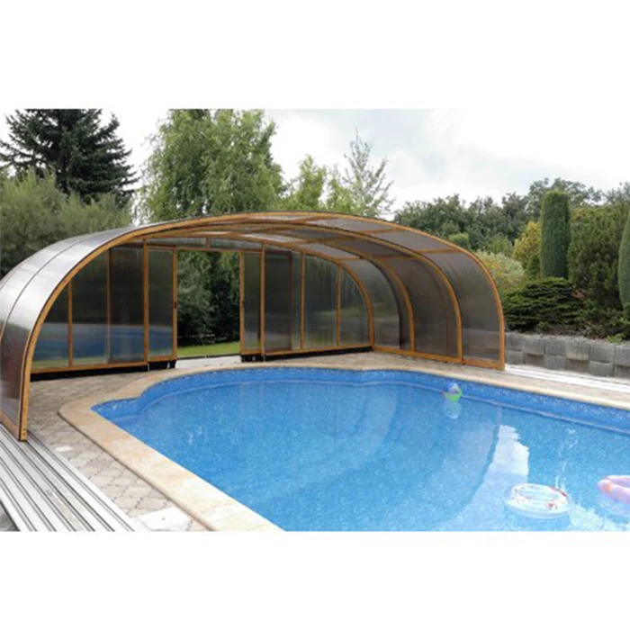 Cheap And Modern Aluminium Lowes Glass Pool Cover Swimming Pool Sunroom