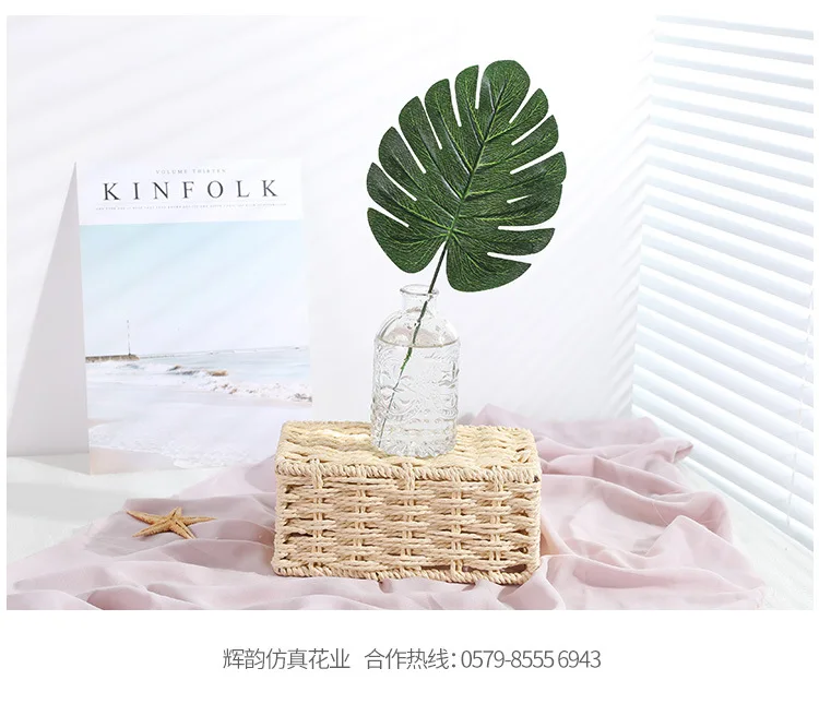 factory sale  artificial monstera leaf plant wall decoration palm tree artificial leaves supplier