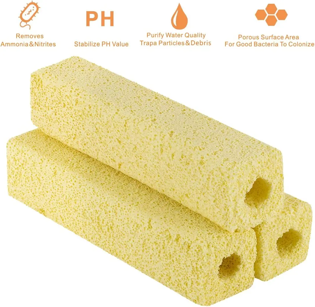 Factory Supply 3.8 Inch 6.2 Inch Long Large Aquarium Filter Media, Ceramic Bio Media Blocks for Sump Tank Pond Fish Tank Media