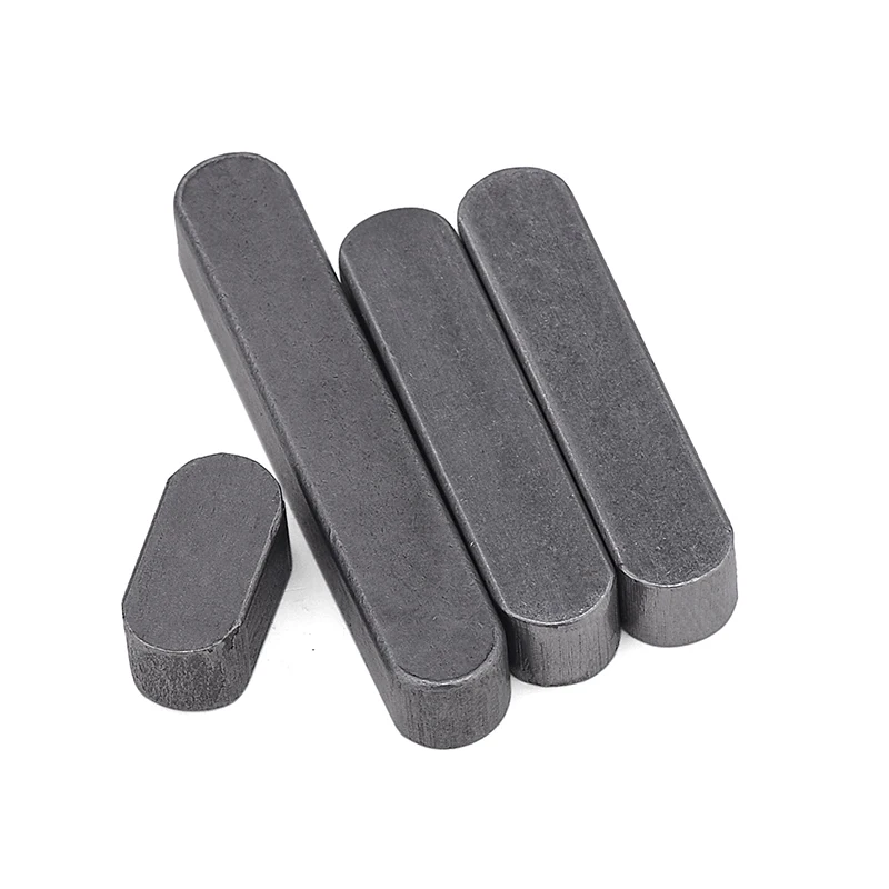 GB1096 A3 Carbon Steel 5681012162 Flat Key Pin Square Keybar Double round Key with Cross Pin Shaft Zinc Material Pin Type a