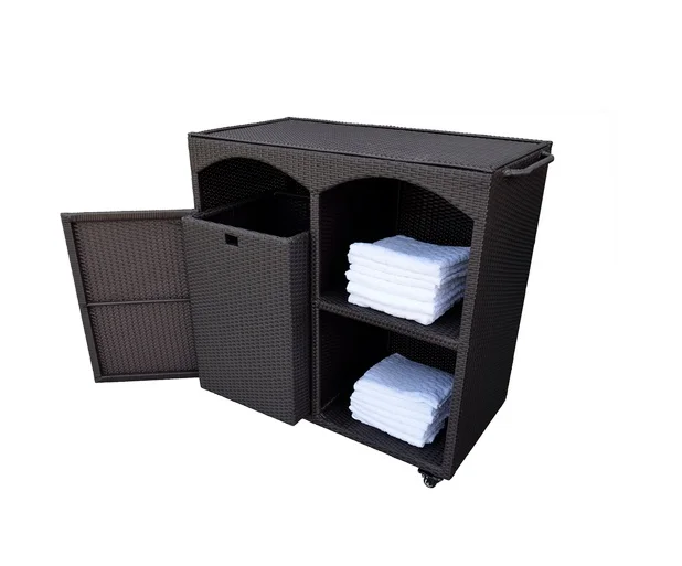 Pool furniture outdoor lake Spa Beach pool gym towel caddy heavy duty moving towel storage single cabinet