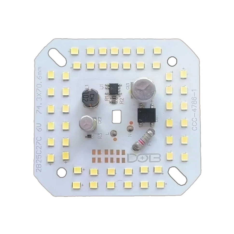 50W T Bulb Super Lumen LED Module Quality Assurance Multiple Watts Modern Design Square Board E27/B22 Base AC Two-Year Warranty