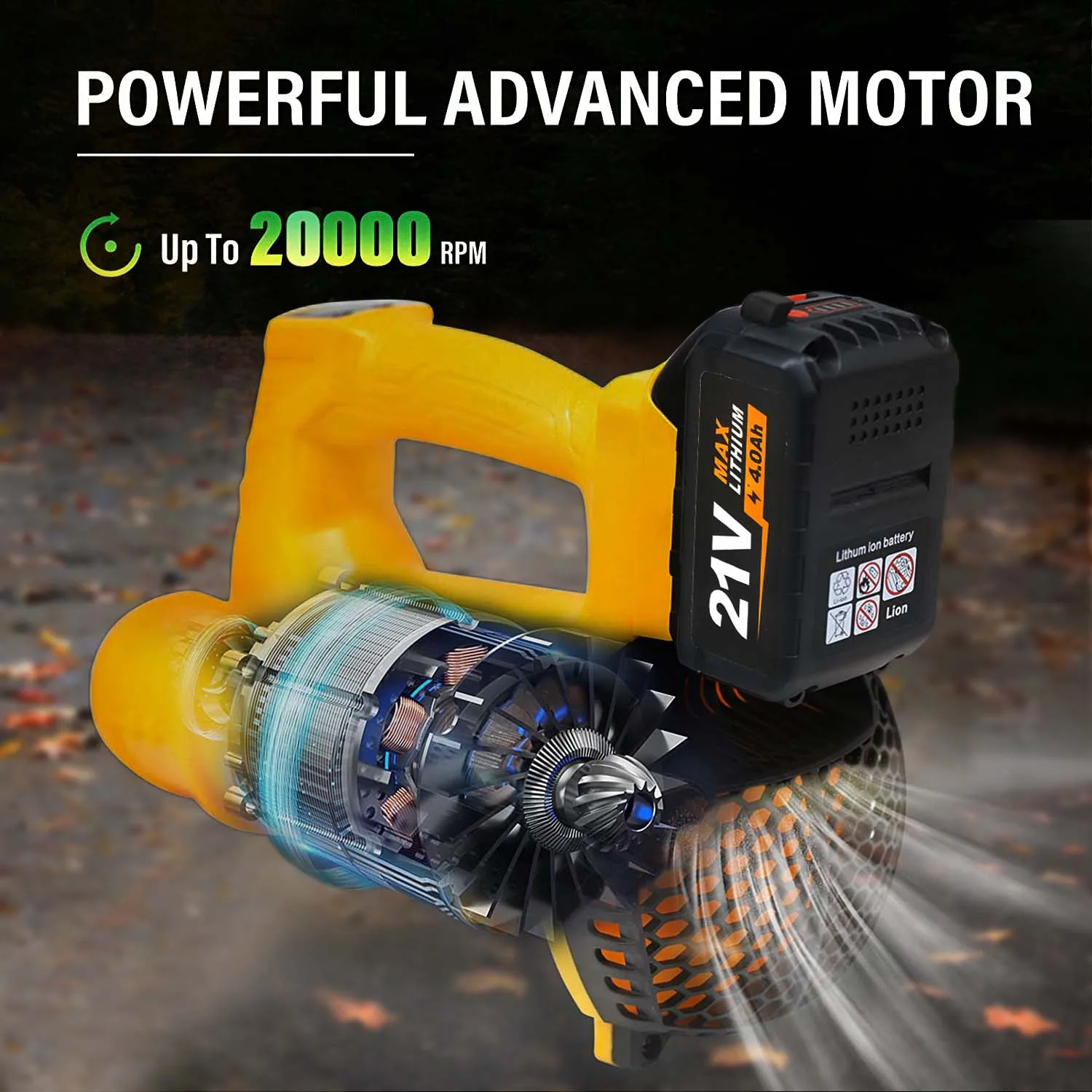 High Speed Handheld Portable Lithium Battery Powered Snow Garden Blower Fans Air 20V Cordless Leaf Blower Electric