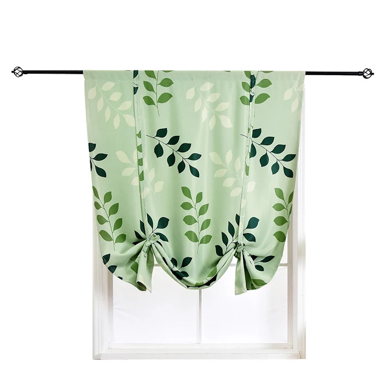 Домашний декор Листья печати зеленый шторы для гостиной Rideaux, супер мягкий Защита от солнца тенты Rideaux римские Готовые/